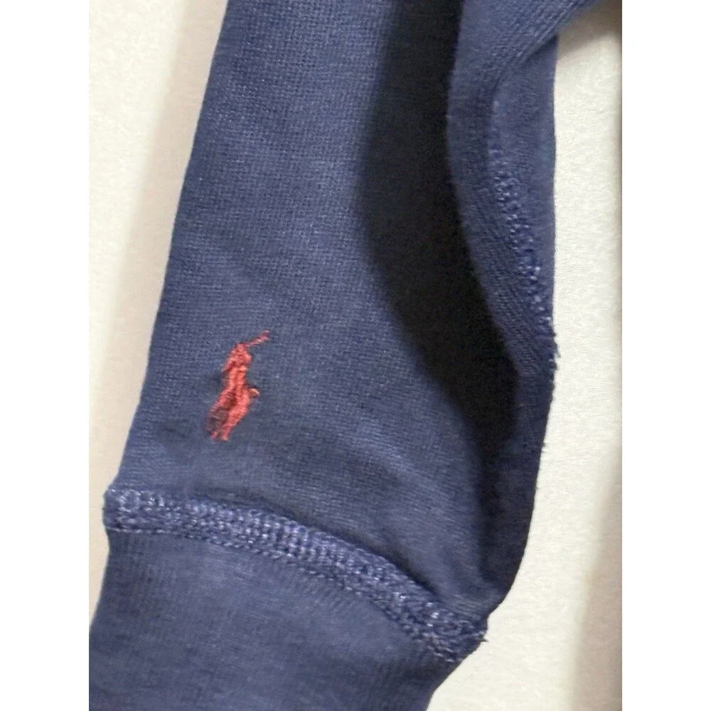 Polo Ralph Lauren Boys Size 2 Navy Red Varsity Letterman Cardigan P Patch